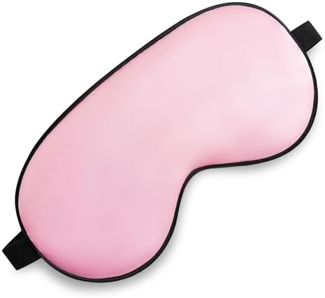Silk Sleep Mask, Blackout Eye Mask for Sleeping with Adjustable Strap by spacepower