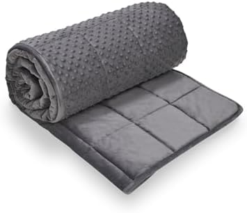TONGDADA Minky Weighted Blanket | 40''x60'',10lbs | Cozy and Soft Minky Weighted Throw Blanket | Luxury Velvet with Premium Glass Beads | Dark Grey Minky - Image 4