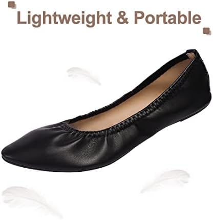 Women's Ballet Flat Slip On Flats - Classic Casual Dress Shoes, Foldable Portable Travel Ballet Walking Shoes - Image 3