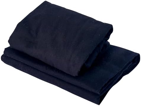 Master Massage Universal Massage Table Flannel Sheet Set 3 in 1 Table Cover, Face Cushion Cover, Table Sheet (Black) - Image 2