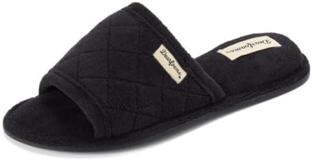 Dearfoams womens Slipper Memory Foam Summer House Shoe Beatrice Terry Slide by Dearfoams