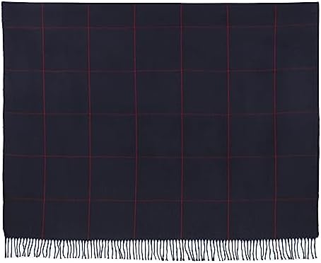 Arus Acrylic Highlands Collection Queen Size Throw Blanket Navy-Red, 60x80 - Image 4