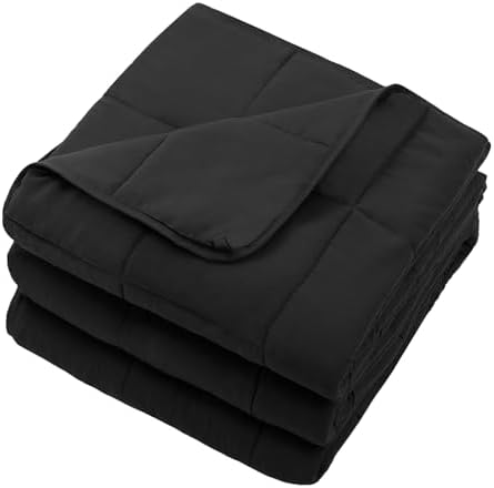Weighted Blanket for Adults 20lbs, 60"x80", Queen Size Cooling Heavy Throw Blanket for 180-220lbs,Microfiber Soft Big Blankets Weighted Comforter, Black - Image 7
