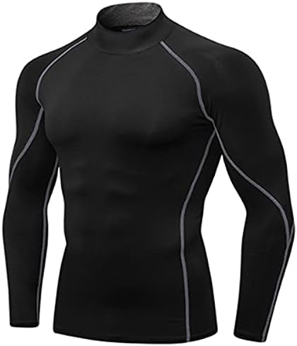 SPVISE Men's Compression Shirts Long Sleeve Mock Turtleneck Workout Tops by SPVISE