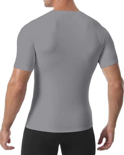 Roadbox Compression Shirt Men Short Sleeve, Cool Dry Base Layer Athletic Undershirts, Workout T-Shirt for Sports Gym Running - Image 3