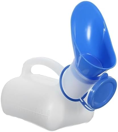 Urinals for Women & Men, Portable Urinal for Men 1000ml, Plastic Pee Bottle Glow in The Dark Spill Proof Pop Cap Lid, for Elderly Kids and Patients for Camping Outdoor Travel by Unknown