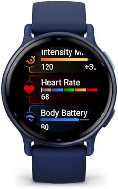 Garmin vívoactive 5, Health and Fitness GPS Smartwatch, AMOLED Display, Up to 11 Days of Battery (Renewed) (Navy) - Image 2