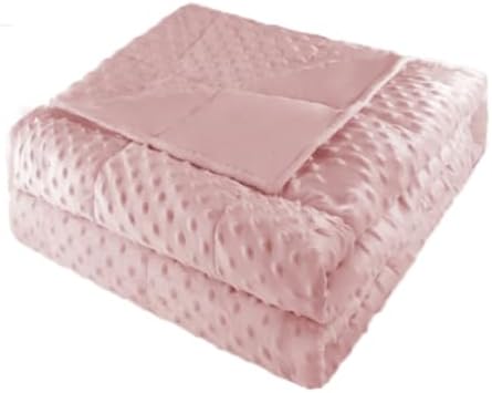 ALANSMA Reversible Weighted Blanket for All Season, Luxury Velvet, Warm and Cool, Adult Kids 15Lb Weighted Blanket, Enjoy Sleeping Anywhere(Pink,60"x80" 15lbs) - Image 4