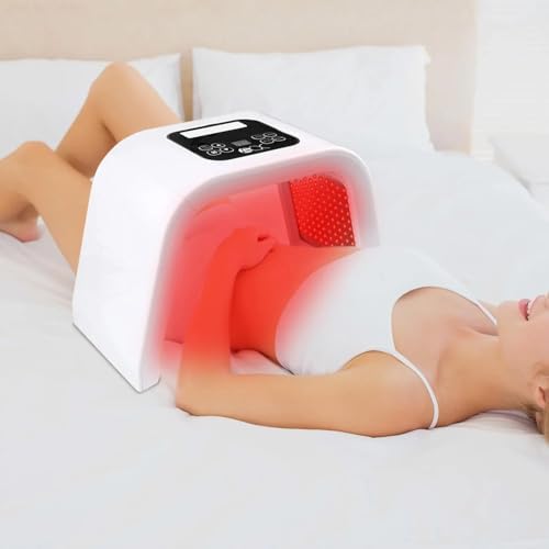 LED Face & Body Light Therapy Machine, 8 Colors, 287 LED Beads, Touch Control, White by MOLAMOYA