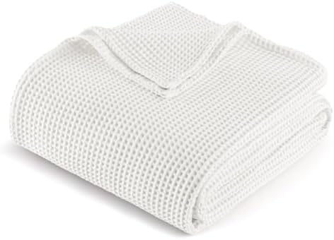 Exclusivo Mezcla 100% Cotton Oversized Waffle Throw Blanket for Couch Sofa by ExclusivoMezcla