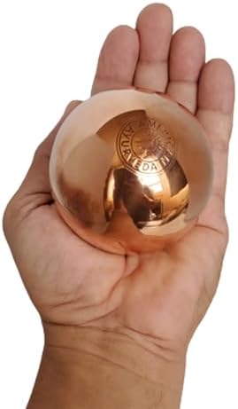 Premium Pure Solid Copper Ball 4 Inch Dia (10 lb 10 Oz) Healing Energy Orb Sphere Mineral Crystal Mental Agility Grounding Movement Therapy Single Pack (4 Inch) - Image 2