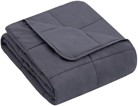 yescool Weighted Throw Blanket 7lbs, 41" x 60", Grey - Image 2