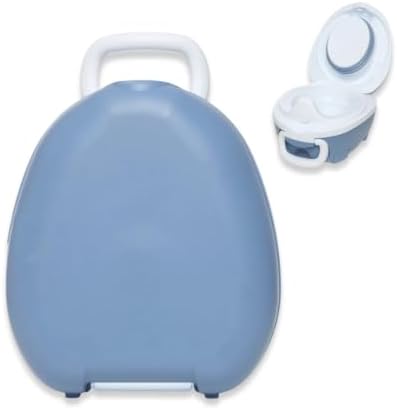 My Carry Potty - Blue Pastel Travel Potty, Award-Winning Portable Toddler Toilet Seat for Kids to Take Everywhere by MyCarryPottyUSA