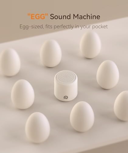Dreamegg Sound Machine - Portable Sound Machine for Baby%Adults, 16 Soothing Sounds, Timer, Travel Mini White Noise Sound Machine for On-The-go Home Baby Shower Registry Gift, 2 Pack, White&Black - Image 2
