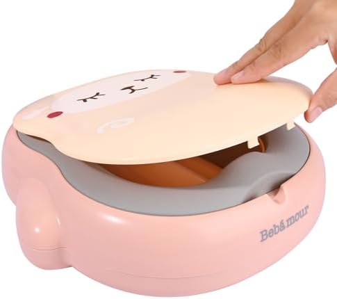 Bebamour Portable Potty Seat for Kids Travel - Foldable Training Toilet Chair for Toddler Girls with Storage Bags for Outdoor and Indoor Easy to Clean (New Pink) - Image 4