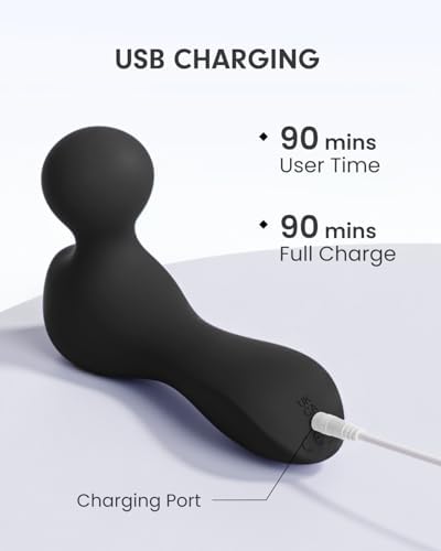 Mini Massager, Handheld Cordless Compact Silent Body Relaxation Massage Tool (Black) - Image 2