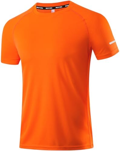 Boyzn 1, 3, 5 or 7 Pack Men's Workout Running Shirts, Dry Fit Moisture Wicking T-Shirt, Gym Athletic Short Sleeve Tee Shirts by Boyzn