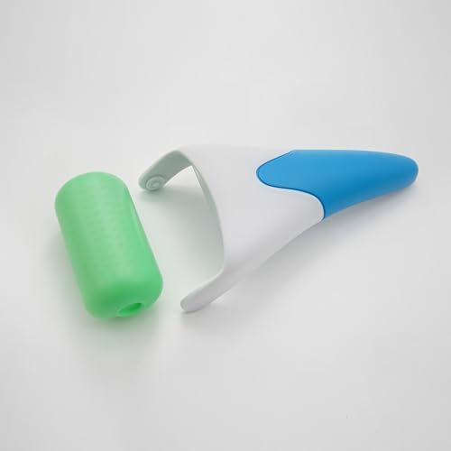 3 in 1 Ficial Face Ice Jade Roller and Gua Sha Tool, 100% Natural Real Jade Anti-Wrinkle Face Eye Neck Massager Tool, Reduce Wrinkles, Puffiness, Migraine, Redness, Pain and Injury (Blue) - Image 4