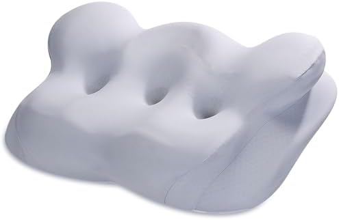 Cervical Neck Pillow, Memory Foam Pillow for Neck Pain Relief, Ergonomic Contour Cooling Pillow for Side Sleeper Pillow Adults & Stomach Sleepers Neck Shoulder Pillow (Light-Blue, 24" L x 14" W) by goodproductgoodlife