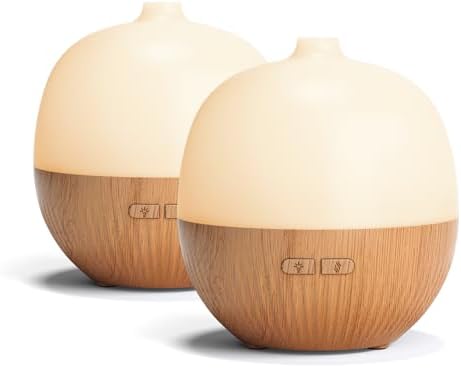 ARVIDSSON Essential Oil Diffuser 2 Pack, 100ml Aromatherapy Diffuser with Mood Light, Ultrasonic Oil Diffusers for Home, Small Diffuser for Essential Oils, Gift for Women by ARVIDSSON