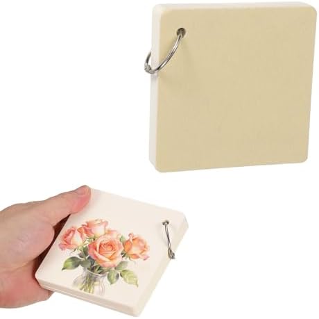 PATIKIL 2 Pcs Mini Watercolor Sketchbook, 3.94 x 3.94 55 Sheets/110 Pages Portable Square Travel Watercolor Notebook 230GSM (107lb) Detachable Painting Sketch Book Art Sketchbook, Khaki by PATIKIL