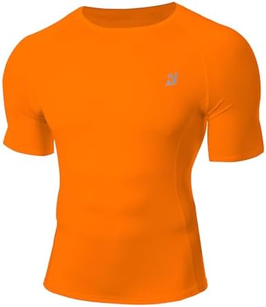 Roadbox Compression Shirt Men Short Sleeve, Cool Dry Base Layer Athletic Undershirts, Workout T-Shirt for Sports Gym Running by Roadbox