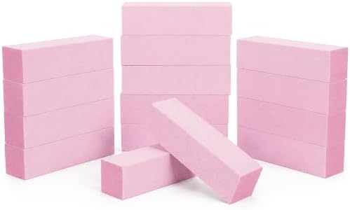 ForPro 15 Pack Pink Buffing Block, 100/180 Grit, 3.75" x 1" x 1" Buffer by ForProProfessionalCollection
