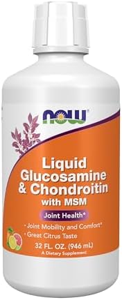 NOW Foods Supplements, Glucosamine & Chondroitin with MSM, Liquid, Joint Health, Mobility and Comfort*, 32-Ounce by NOW
