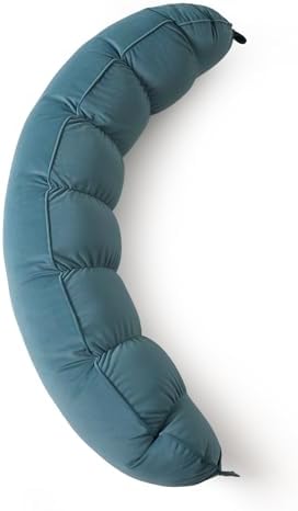 Peallow(Pat. Pend) – Long Round Body Pillow for Adults, Bolster Pillow for Sleeping, Soft and Supportive Pillow for Sleeping & Lumbar Support (Slate Blue,59") by Ailuteie