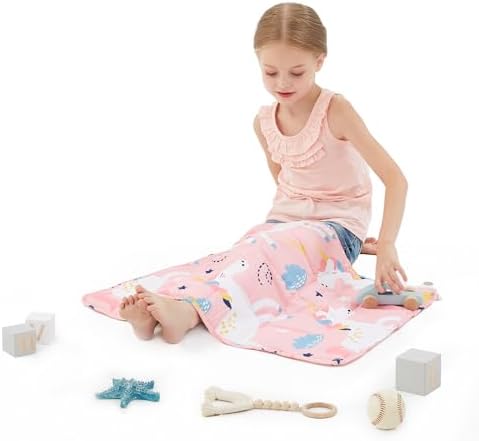 Pink Unicorn Weighted Blanket 3lbs Small Weighted Lap Pad Gifts, 20"x30" by HOSUKKO