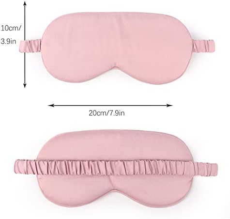 HBHLFZ Sleep Mask 2 Pack - Bamboo Viscose Fiber Sleeping Eye Mask - with Elastic Band/Headband - Comfort Sleeping Shade - for Nighttime Sleeping, Traveling & Napping（Pink） - Image 2