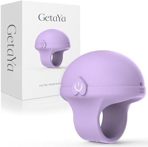 Portable Finger Massage Ball, Waterproof Rechargeable Mini Multifunctional Massage Tool (Lavender) by GetaYa