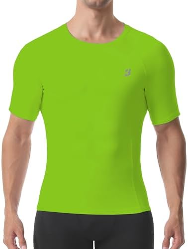 Roadbox Compression Shirt Men Short Sleeve, Cool Dry Base Layer Athletic Undershirts, Workout T-Shirt for Sports Gym Running - Image 2