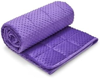 TONGDADA Minky Weighted Blanket | 40''x60'',10lbs | Cozy and Soft Minky Weighted Throw Blanket | Luxury Velvet with Premium Glass Beads | Violet Minky - Image 3