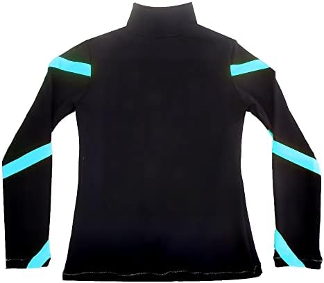 LIUHUO Girls Ice Skating Jackets Women Stripes Training Practice Figure Skating Tops Costs Fleece - Image 4