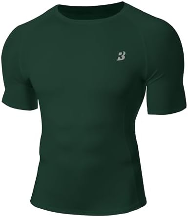 Roadbox Compression Shirt Men Short Sleeve, Cool Dry Base Layer Athletic Undershirts, Workout T-Shirt for Sports Gym Running by Roadbox