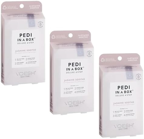VOESH Pedi in a Box 4 Step, Pedicure Set, At-Home Pedicure, DIY Pedi, Foot Treatment, Pedicure Supplies, Foot Scrub, Foot Spa, Foot Care, Foot Therapy by Unknown