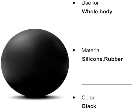 WOVTE Massage Lacrosse Ball for Sore Muscles, Shoulders, Neck, Back, Foot, Body, Deep Tissue, Trigger Point, Muscle Knots, Yoga and Myofascial Release (Black) - Image 7
