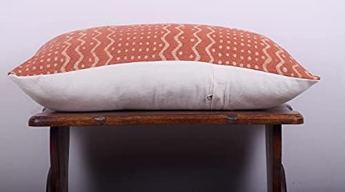 Trade Star 100% Cotton Throw Pillow Cover Handwoven Oblong Pillow Case Indian Cushion Cover Boho Luxury Living Room Decor Ethnic Rectangle Spring Pillow Case (Rust ALMA 12X24 INCHES) - Image 3