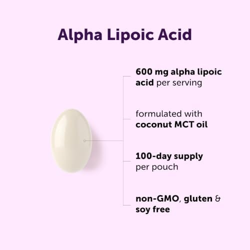 Micro Ingredients Alpha Lipoic Acid 600mg Per Serving, 300 Softgels | ALA Supplement | Made with MCT Oil| Non-GMO, Gluten-Free, Soy-Free - Image 3
