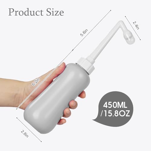 Portable Bidet Travel Large Capacity 15.8oz Personal Toilet Handheld Gray - Image 3