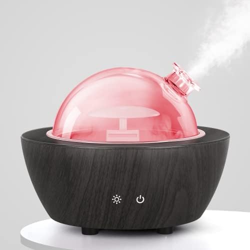 Glass Essential Oil Diffusers ，280ml Aromatherapy Diffuser for Essential Oils Large Room， BPA-Free Cool Mist Humidifier with 7 Colors Lights Auto Off for for Office, Home, Yoga, Spa by HSLZOMI