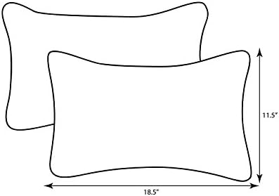 Pillow Perfect Fresco Solid Indoor/Outdoor Lumbar Pillow Plush Fill, Weather and Fade Resistant, Lumbar - 11.5" x 18.5",, Black, 2 Count - Image 3