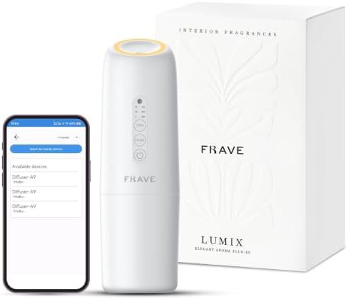 Lumix Diffuser, Plug-in Waterless Diffuser for Essential Oils, Smart Bluetooth App Control, Covers Up to 320 sqft 100ml Capacity, Home Office Hotel Scent Diffuser, Cold Air Technology, White by FraveBrand