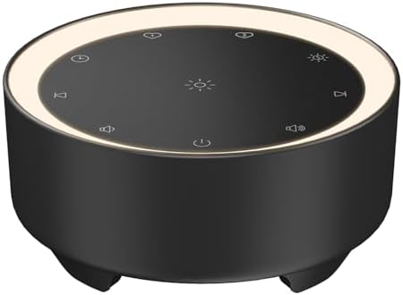 Kipcush White Noise Machine for Sleeping, Baby & Adults, High-Fidelity Non-Looping Sounds, Sleep Sound Machine with Dimmable Night Light, USB Powered, Memory Function, Home, Nursery & Travel by Kipcush%C2%AE