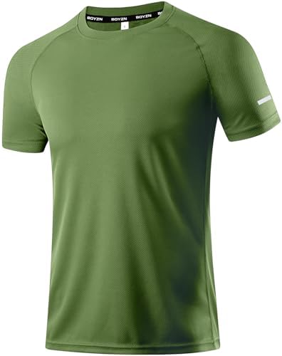 Boyzn 1, 3, 5 or 7 Pack Men's Workout Running Shirts, Dry Fit Moisture Wicking T-Shirt, Gym Athletic Short Sleeve Tee Shirts by Boyzn