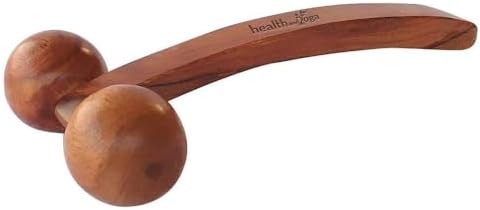 SoulGenie HealthAndYoga™ NatureSooth Wooden Massage Roller – Wood Therapy Massage Tools – Handheld Calf and Leg Massager, Back and Shoulder Massager and Full Body Massager by SoulGenie