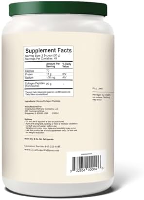 Great Lakes Wellness Collagen Peptides Powder, Unflavored, 32 oz - Image 3