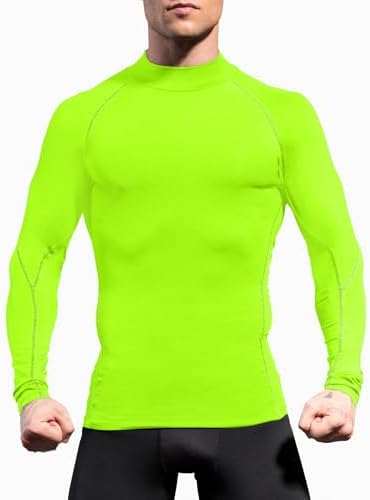SPVISE Men's Compression Shirts Long Sleeve Mock Turtleneck Workout Tops - Image 7