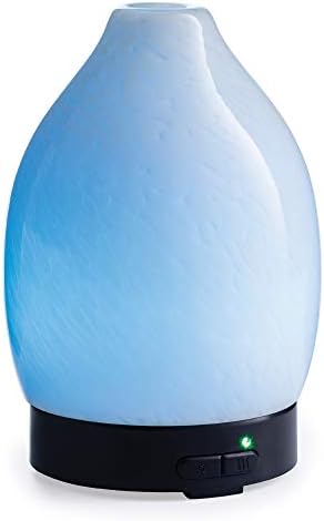 Airome Moonstone Medium Essential Oil Diffuser|100 mL Humidifying Ultrasonic Aromatherapy Diffuser 8 Colorful LED Lights, Intermittent & Continual Mist, Auto Shut-Off by Airom%C3%A9